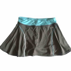 Champion C9 Duo Dry Girls Gray Aqua Blue Activewear Tennis Skort Shorts XL 14-16